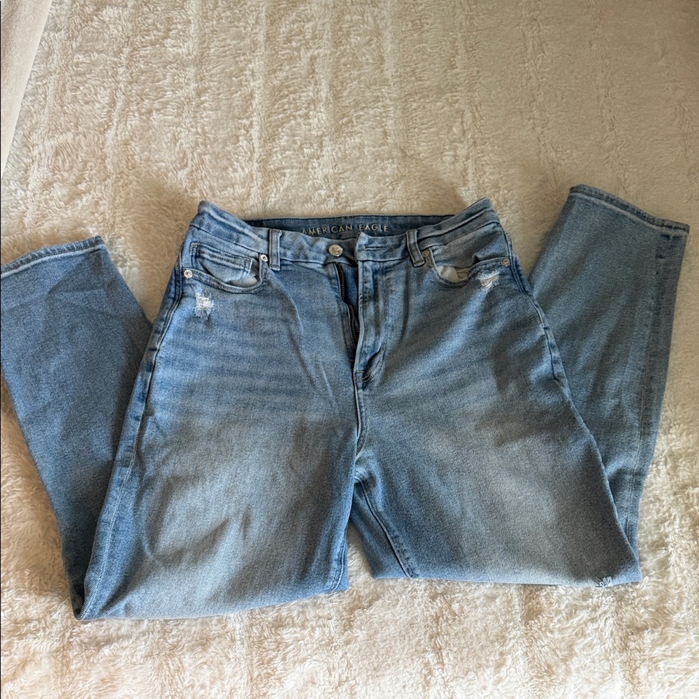 American Eagle Outfitters Light Wash Straight Leg Jeans